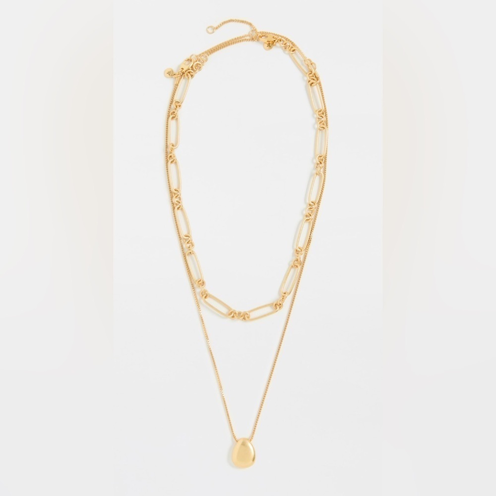 Madewell Muse Pendant Necklace Set in Gold 48$ - Picture 4 of 5